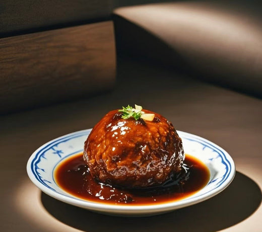 Braised Meat Balls in Brown Sauce Recipe (红烧狮⼦头)